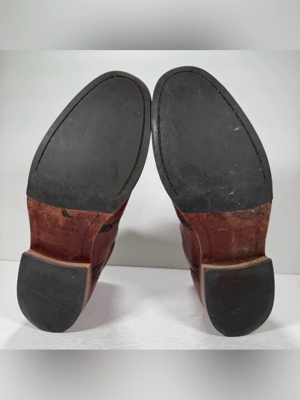 Cole Haan Brown Leather Williams Wingtip Lace Up Chukka Boots Men Size 10W